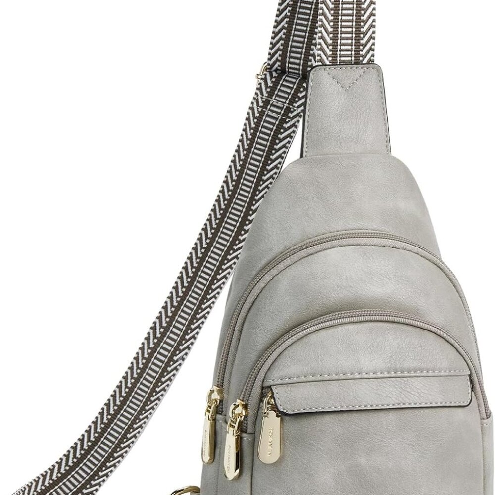 Small Sling Bag for Women Leather Crossbody Bags Fanny Pack Chest Bag for Travel